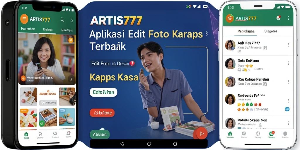Tampilan antarmuka ARTIS777 untuk Edit Foto Kertas Kaca yang modern.