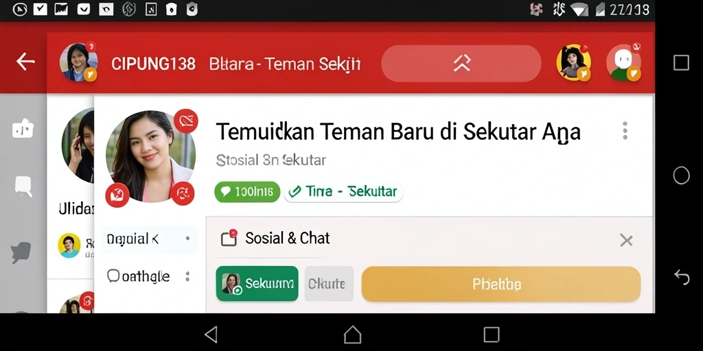 Tampilan antarmuka utama CIPUNG138 yang ramah pengguna untuk mencari teman baru.