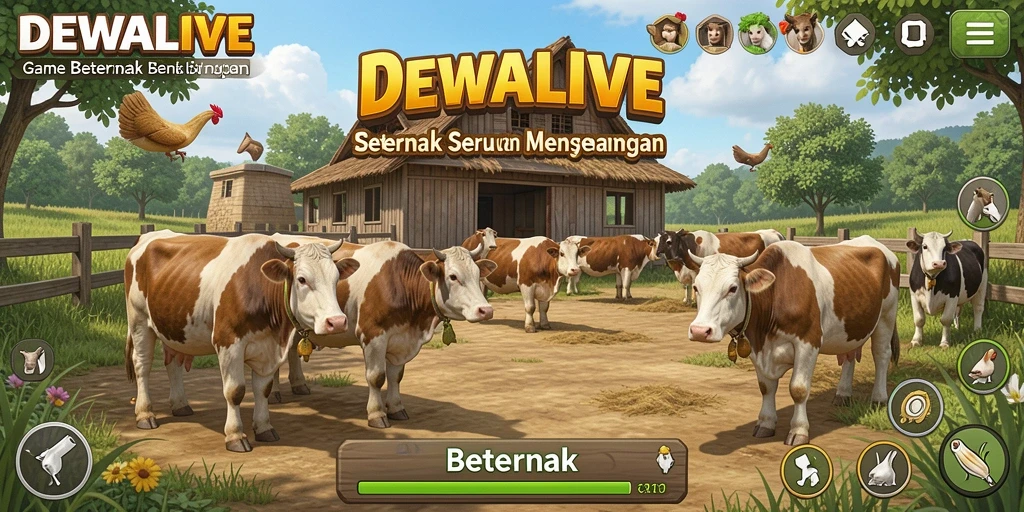Tampilan antarmuka DEWALIVE yang menarik dan interaktif.
