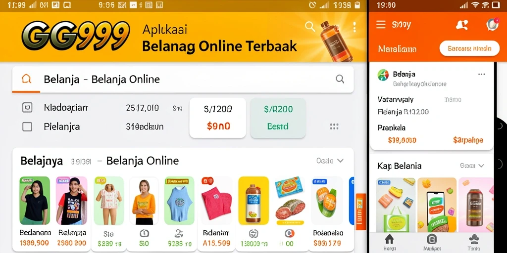 Tampilan antarmuka GG999 yang menarik dan mudah digunakan untuk belanja online.