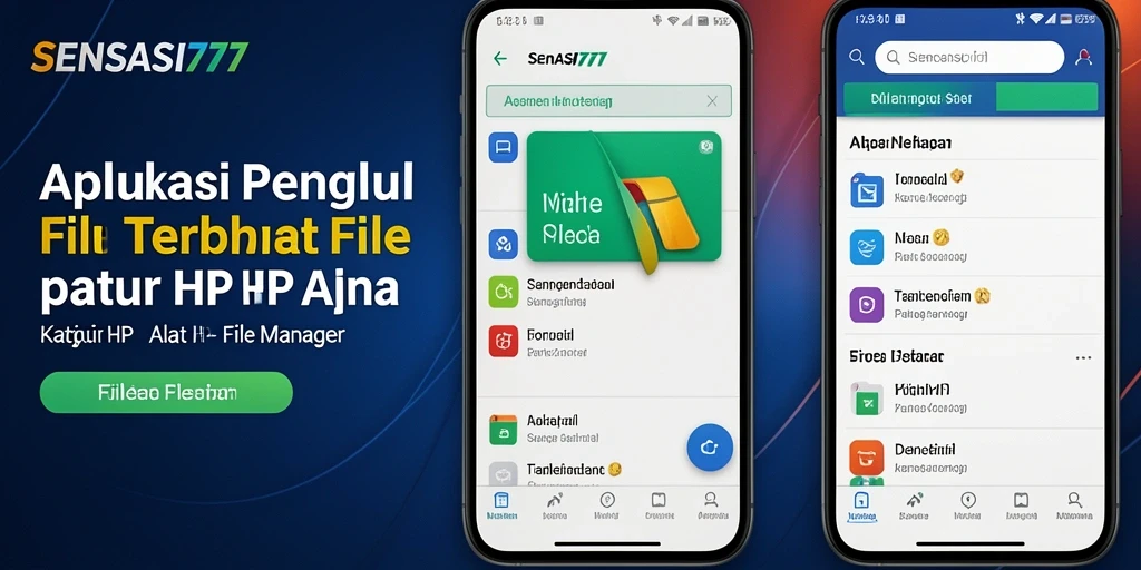 Antarmuka SENSASI777 menampilkan fitur unggulan File Manager.