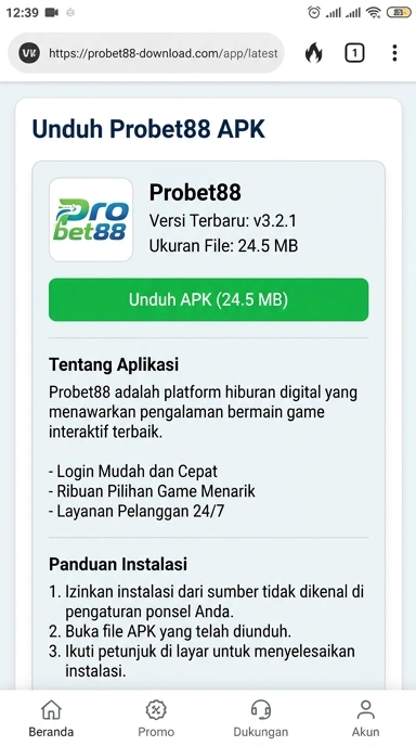 Panduan Unduh APK Probet88 untuk Pengguna Android