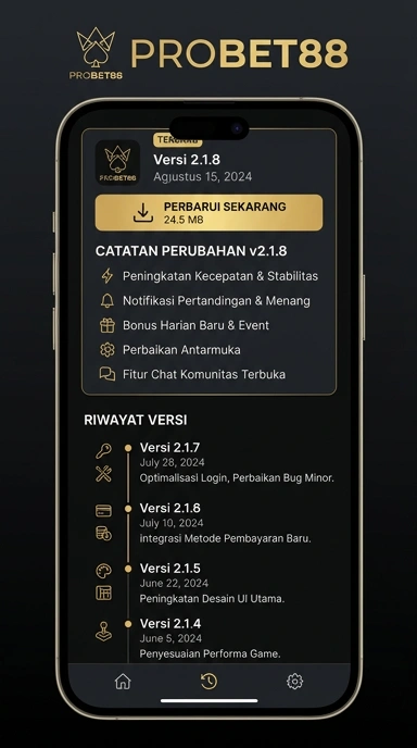 Riwayat Versi APK probet88 untuk Pengguna Android